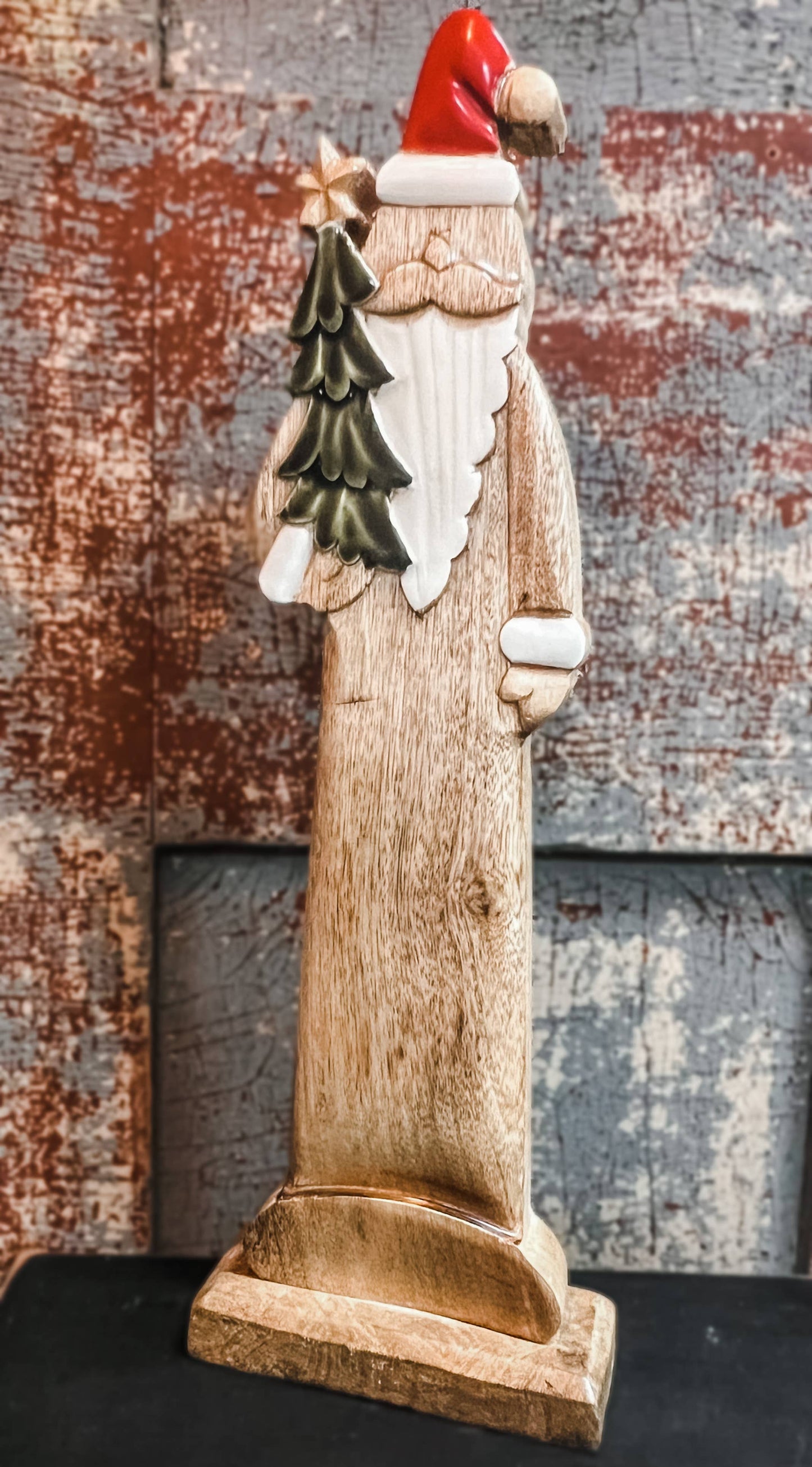 Wooden Santa 5x2x20in