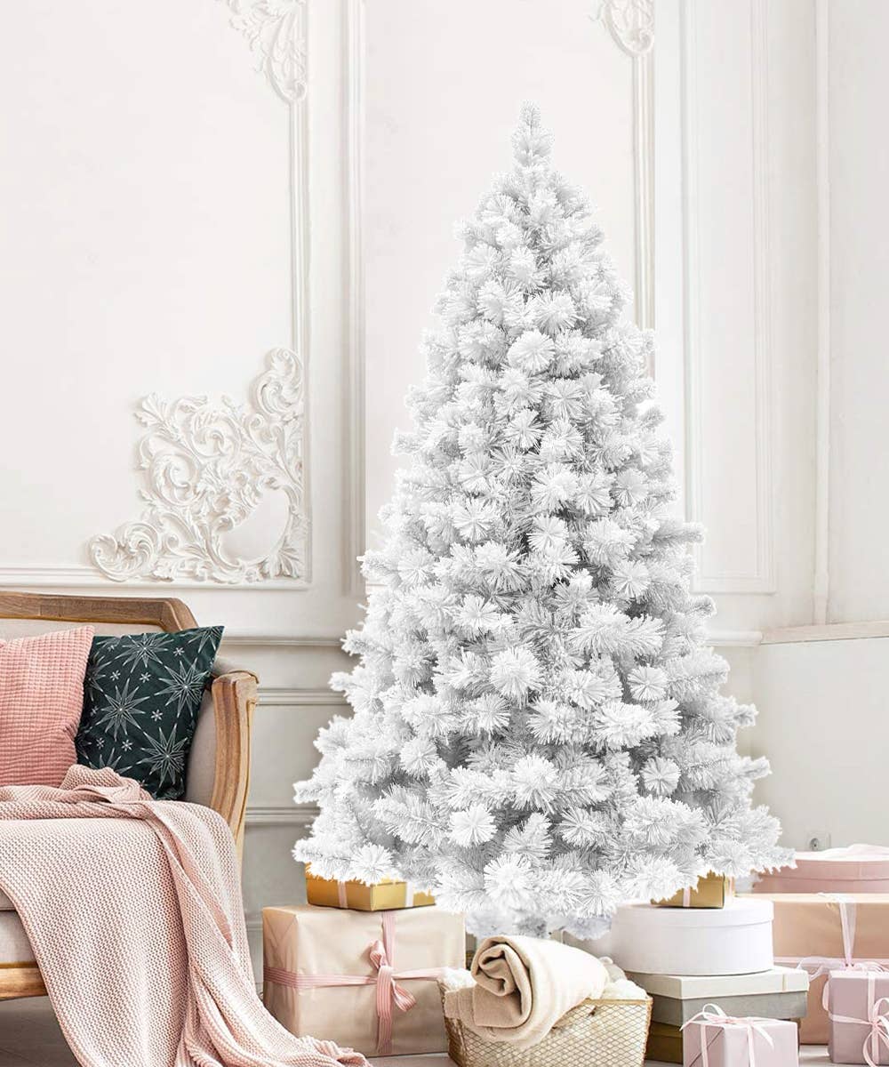 PVC Pine Snow Flocked: 8'