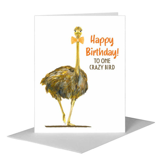 Racer Ostrich, Greeting Card (8422B): A2 Card