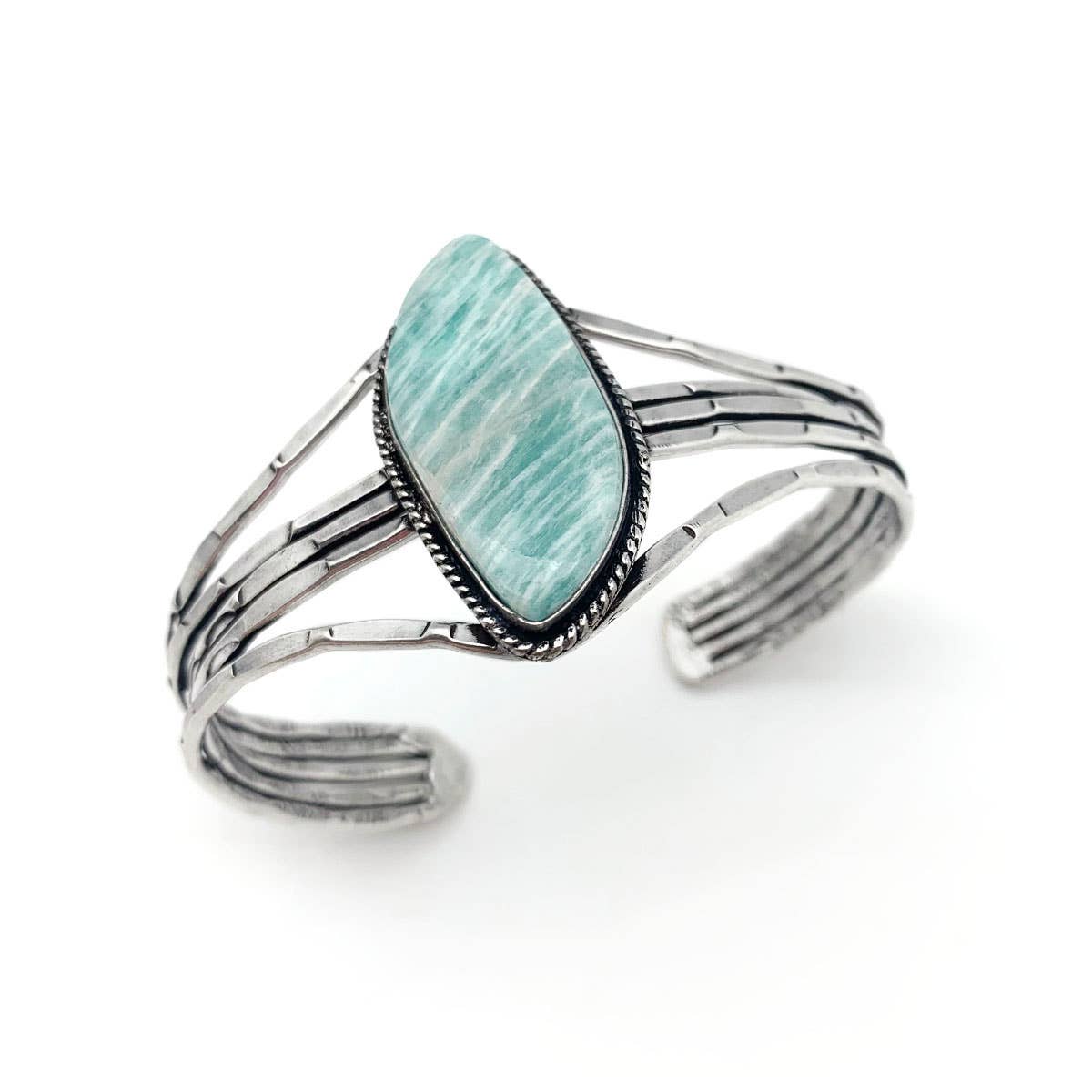 Kashi Semiprecious Stone Cuff - Amazonite