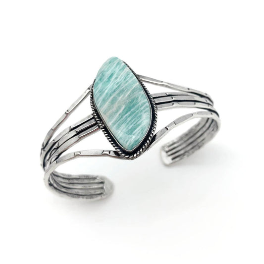 Kashi Semiprecious Stone Cuff - Amazonite