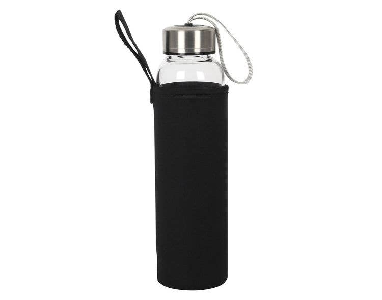 Amethyst Purifying Glass Water Bottle