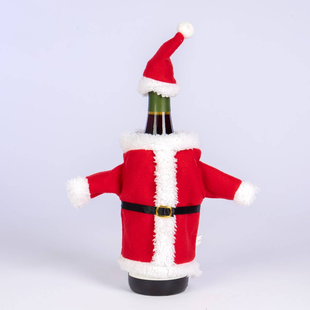 SANTA SUIT WINE BOTTLE DECOR
