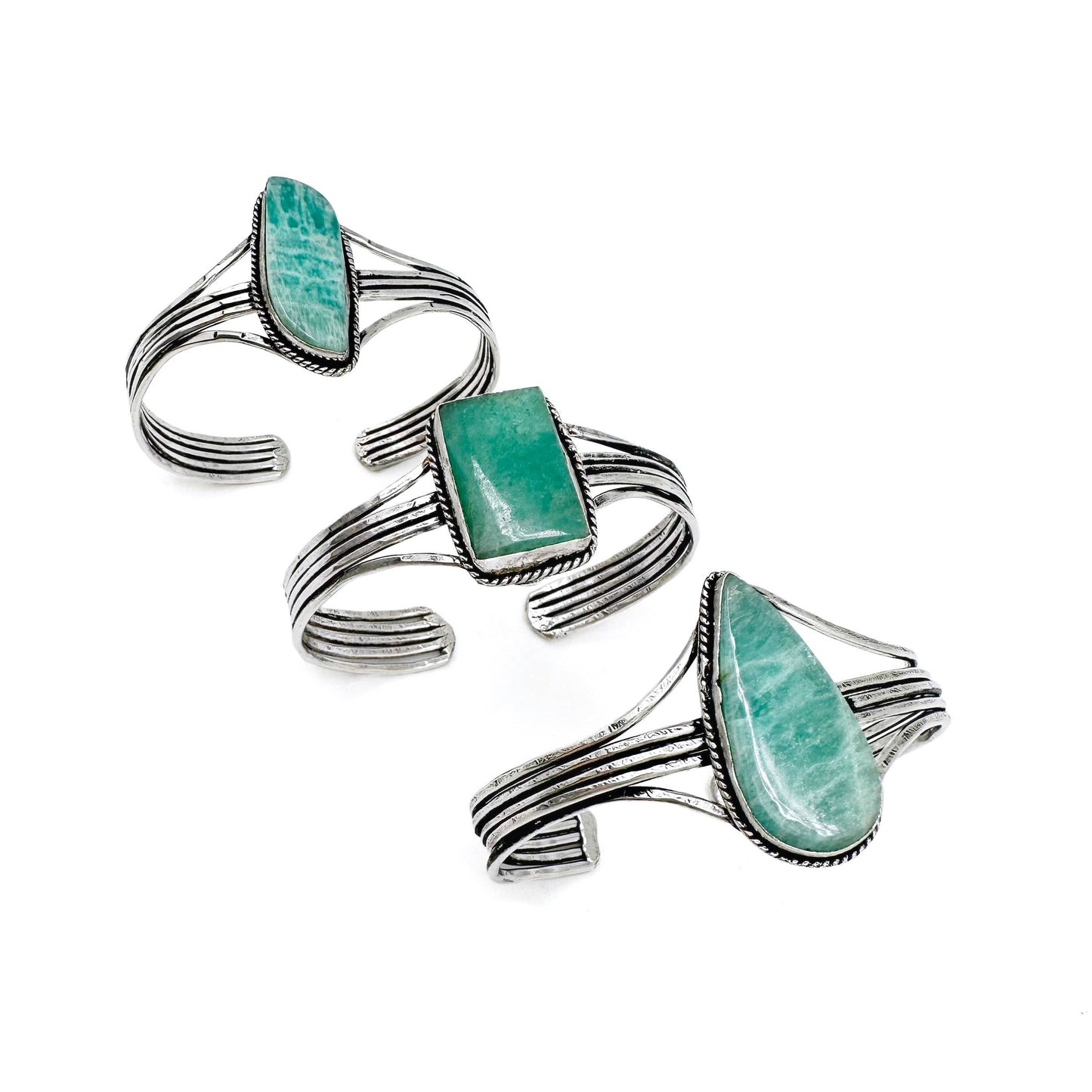 Kashi Semiprecious Stone Cuff - Amazonite