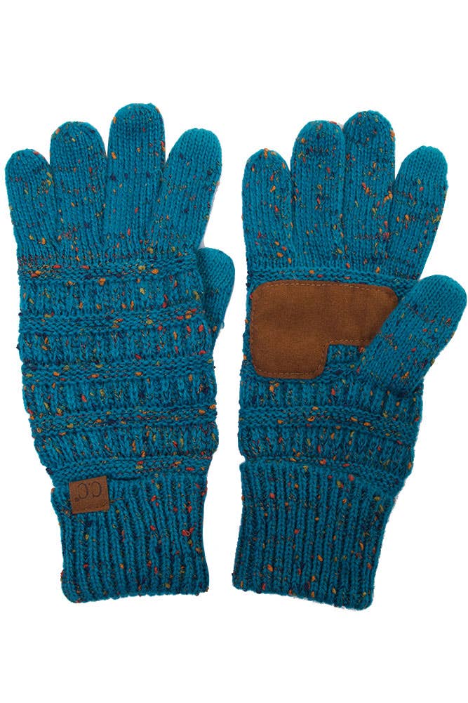 C.C Cable Confetti Smart Tip Gloves: Mauve