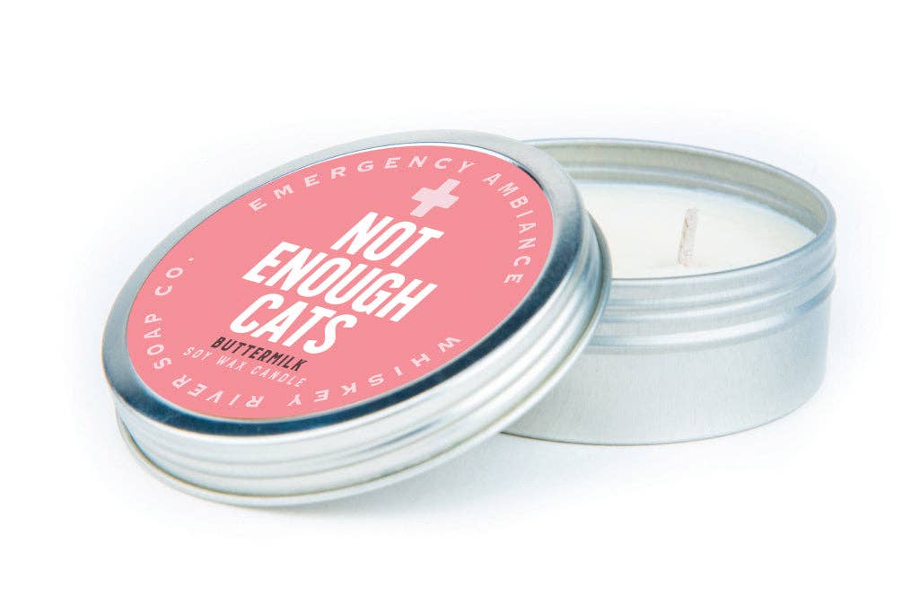 Not Enough Cats Emergency Ambiance Travel Tin | Funny Candle