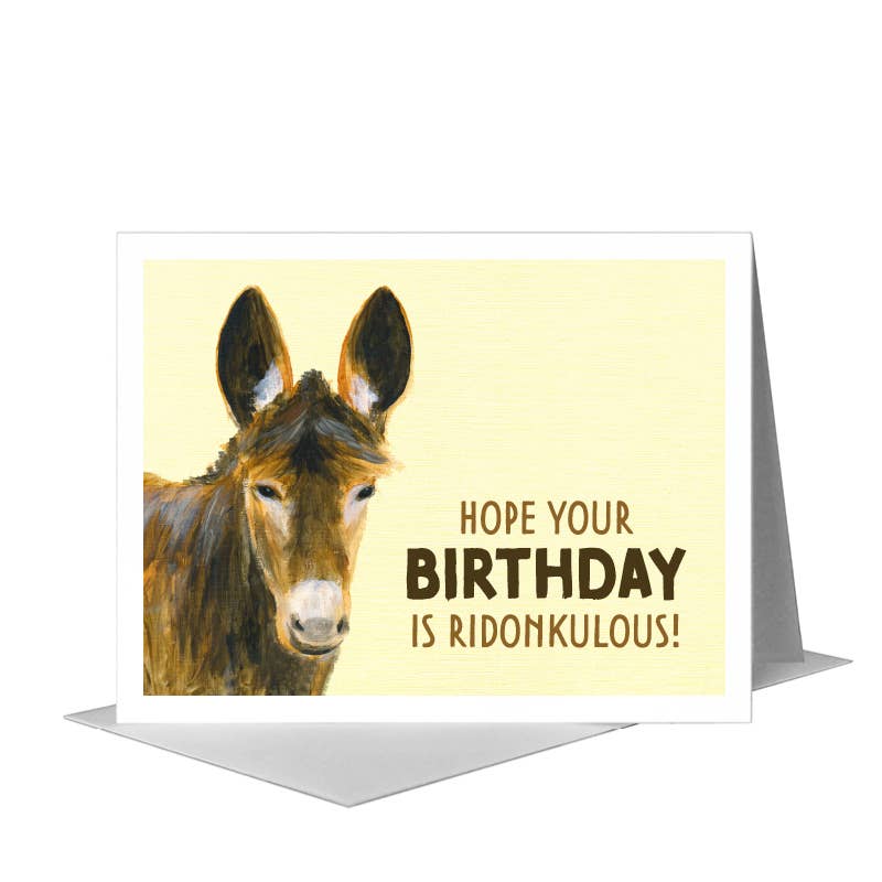 Donkey, Greeting Card (8496B): A2 Card