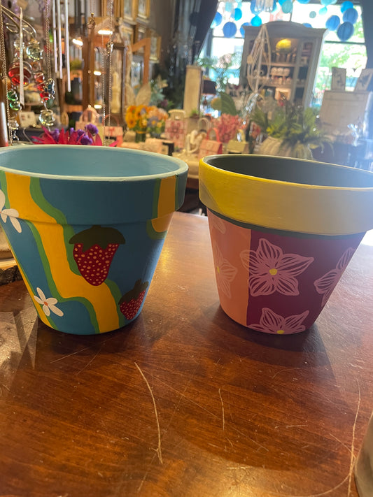 Painted Flower Pots