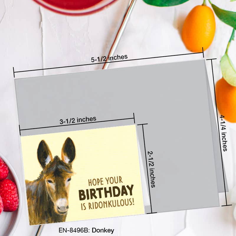 Donkey, Greeting Card (8496B): A2 Card