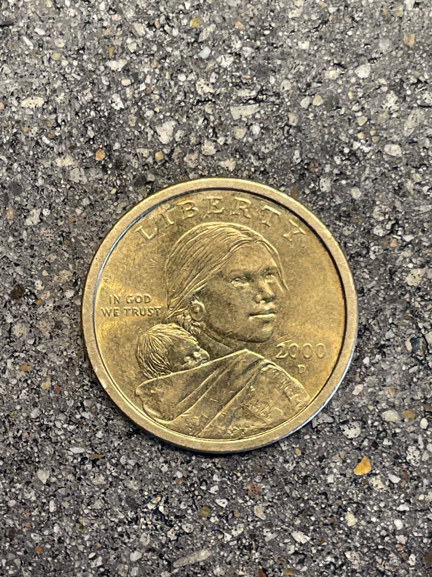 Sacagawea Dollar Coin Ring: 12 / Patina / Protective coating