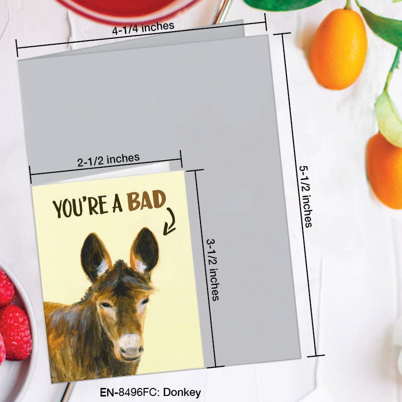 Donkey, Greeting Card (8496FC): A2 Card
