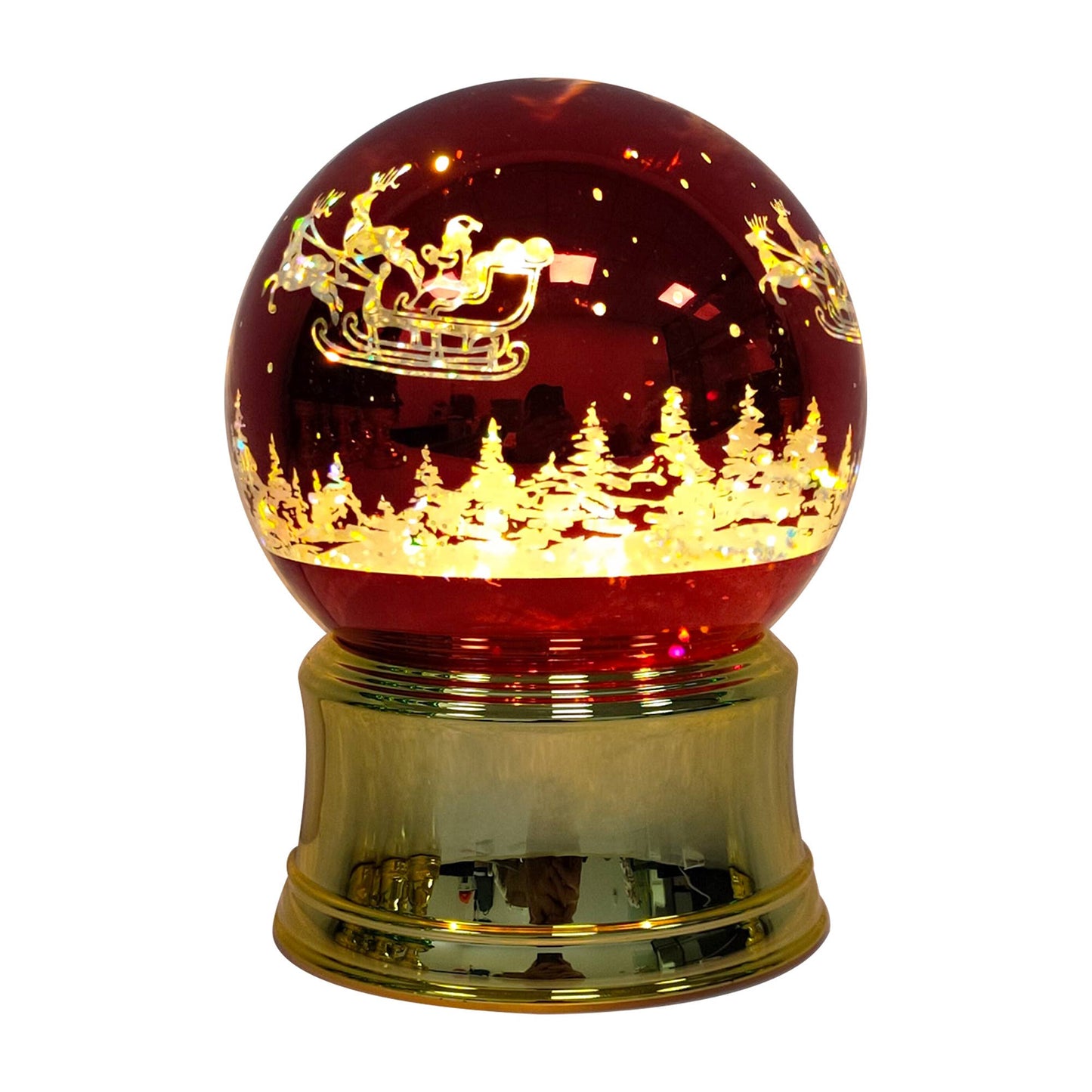 Santa and Village Water Globe