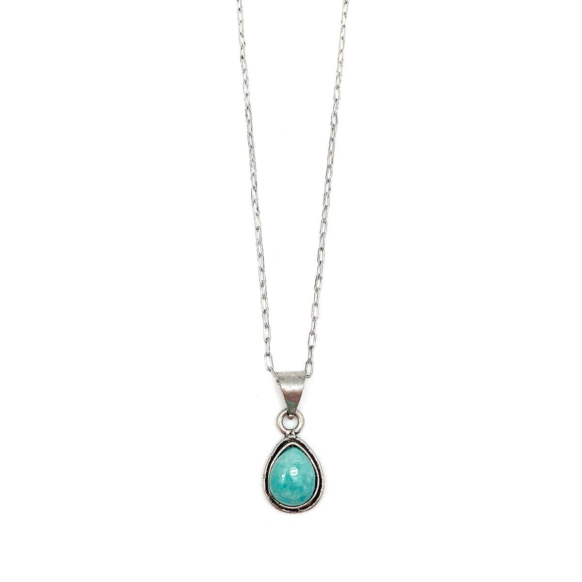 Kashi Semiprecious Small Stone Necklace - Amazonite