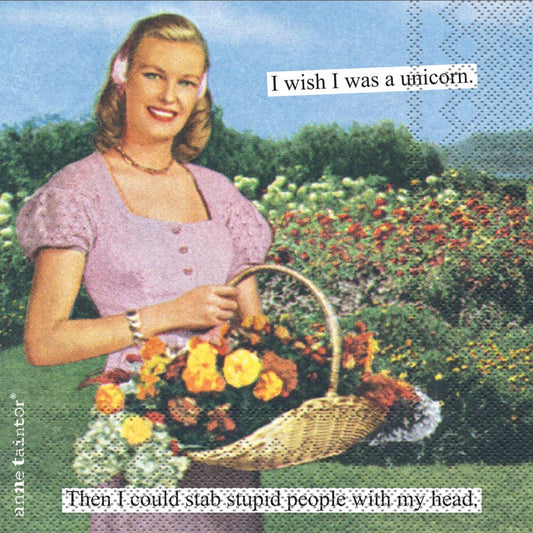 I wish i was a unicorn napkins