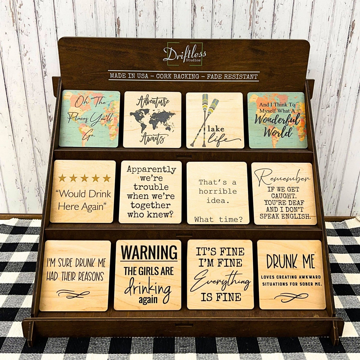 Remember If We Get Caught. You're Deaf Funny Wood Coasters