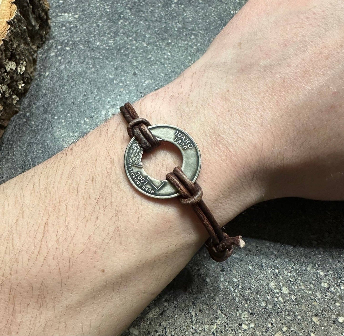 U.S. State Quarter Coin Bracelet: Massachusetts