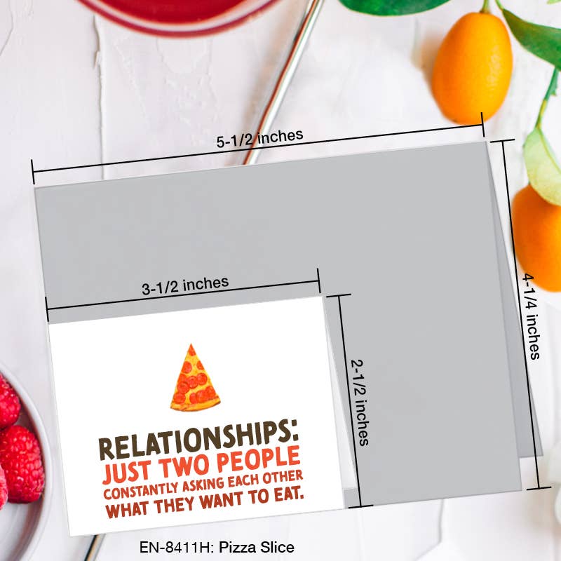 Pizza Slice, Greeting Card (8411H): A2 Card