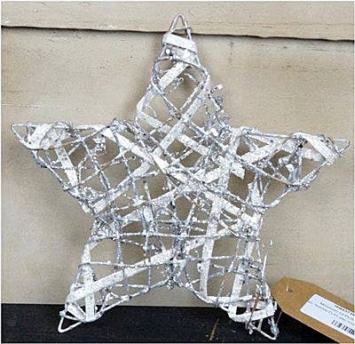 ISB53735- 8in Sparkle FLAT star