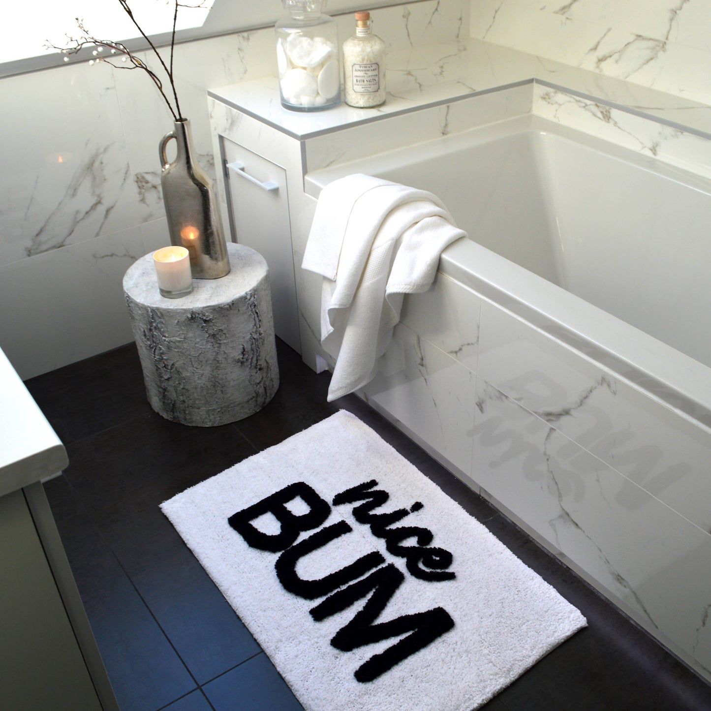 Nice Bum Slogan Bath Mat