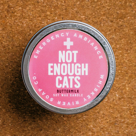 Not Enough Cats Emergency Ambiance Travel Tin | Funny Candle