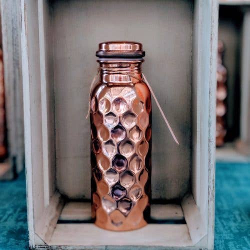 Copper Water Bottle - diamond 21oz