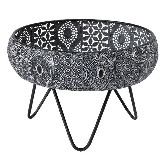 Moroccan Metal Basket Stand S