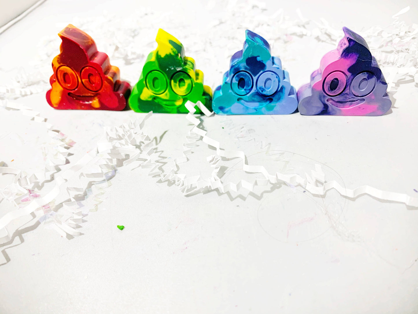 Rainbow Poop Emoji Crayon