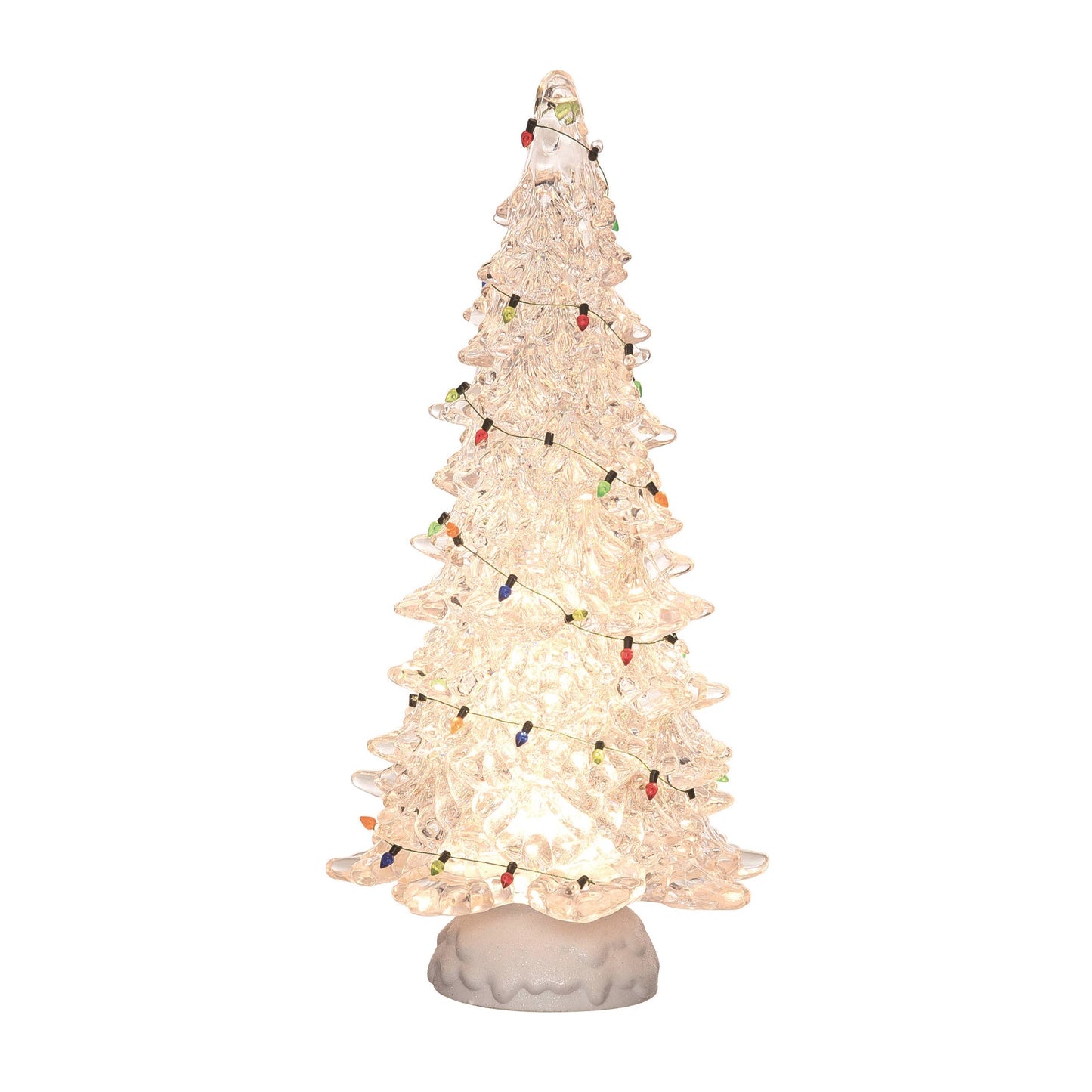 Lg Plastic Light Up Glitz Tree w/Vintage Lights