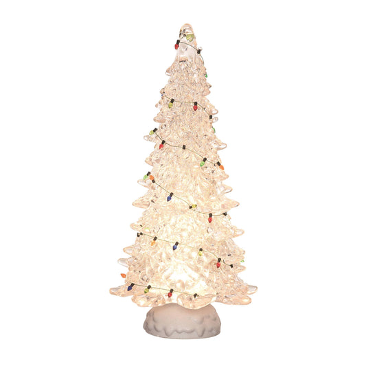 Lg Plastic Light Up Glitz Tree w/Vintage Lights