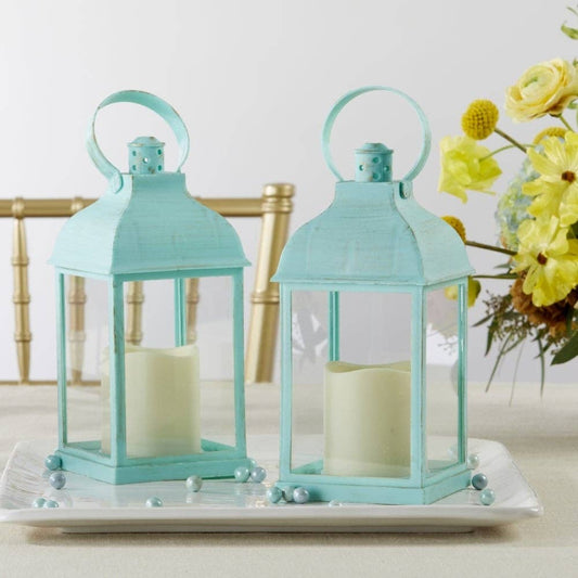 LED Vintage Decorative Blue Lantern - Marrakesh