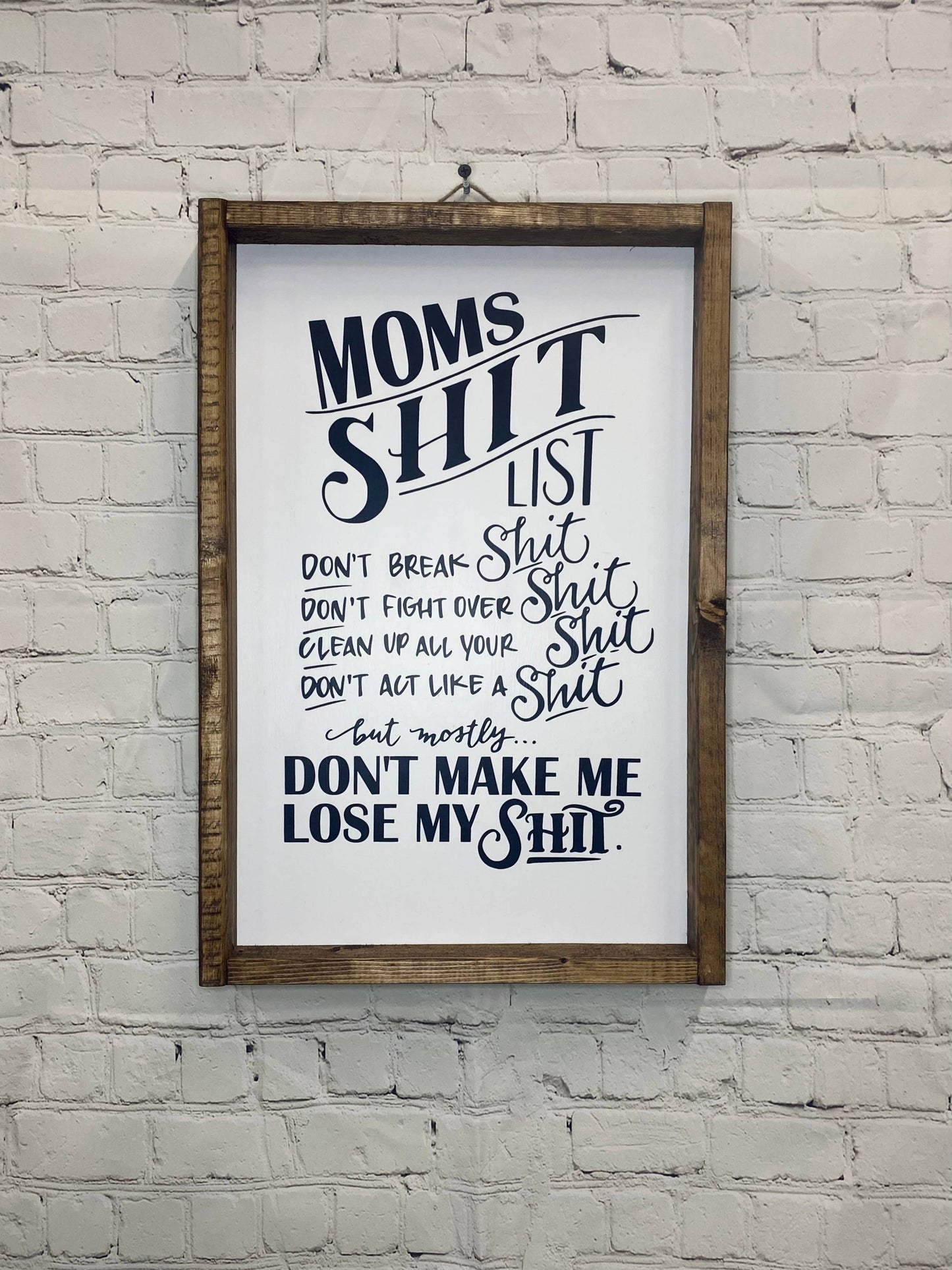 Mom’s List Framed Sign