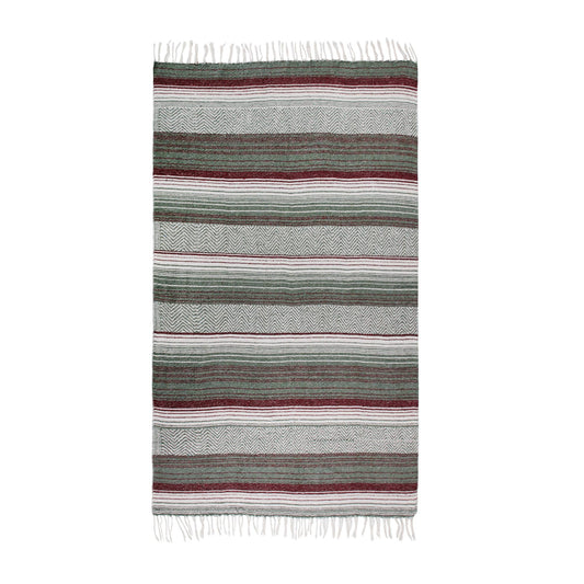 Mexican Blanket ZigZag Cotton Beach Blanket Throw 50"x70"