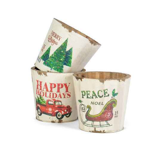 RD WOOD PLANTER - 3 ASST (PVC LINER INCLUDED)