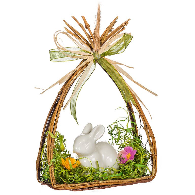 Rabbit in Basket-7"H