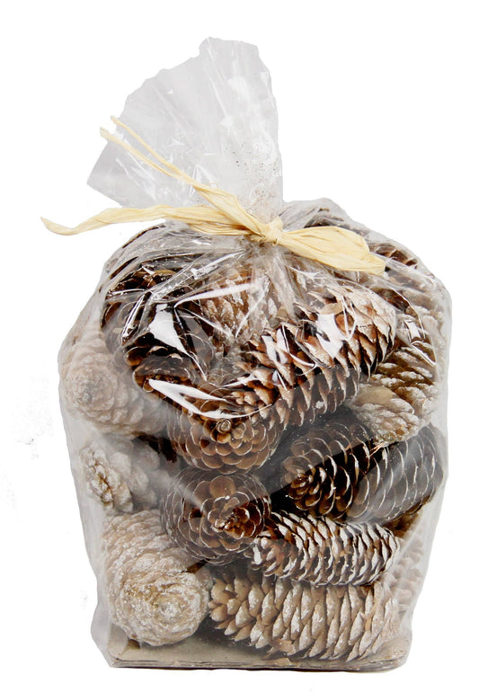 ISB37530- 185g Long Pinecone Bag-Snowy