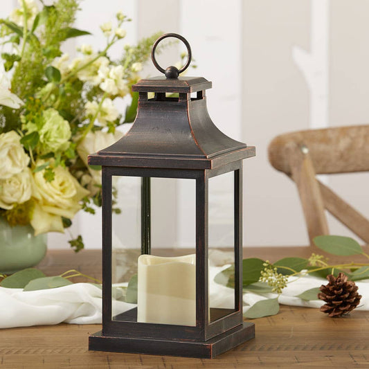 LED Vintage Decorative Copper Lantern - Hampton