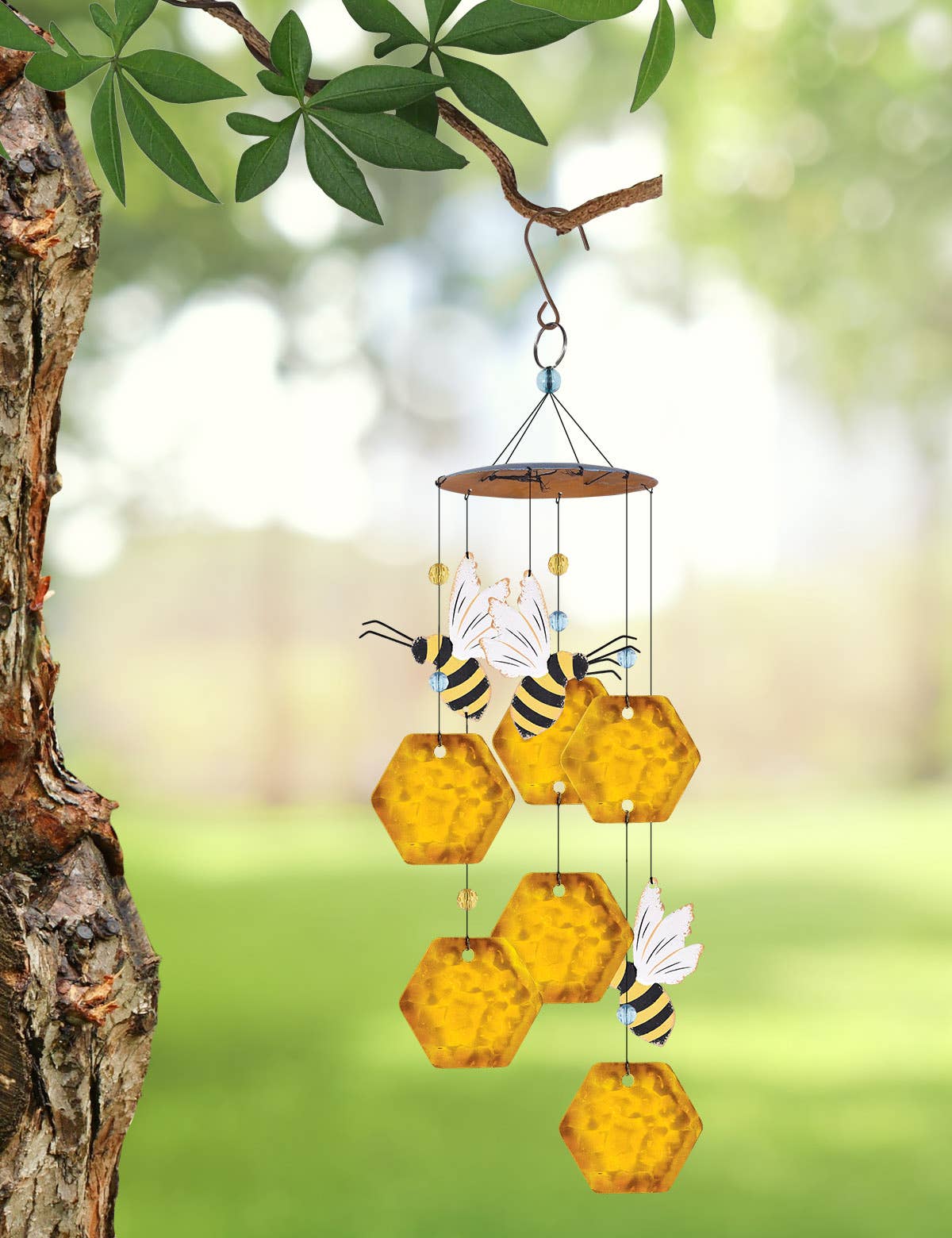Country Gardens, Honeybee & Honeycomb Wind Chime
