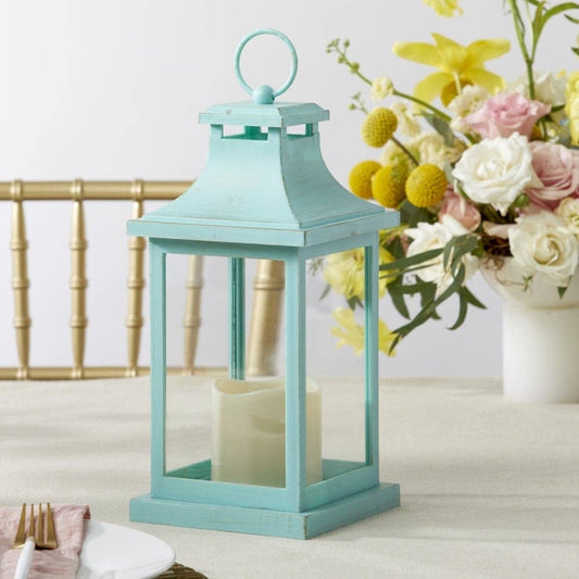 LED Vintage Decorative Blue Lantern - Hampton
