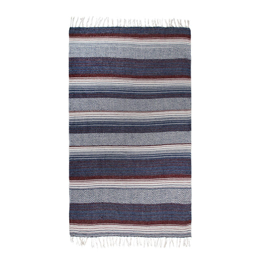 Mexican Blanket ZigZag Cotton Beach Blanket Throw 50"x70"