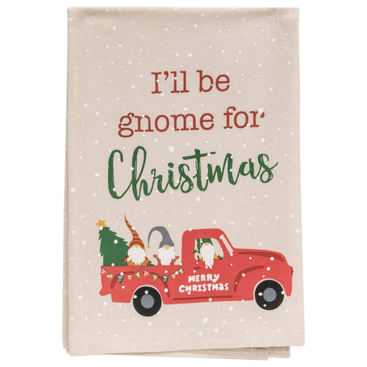I'll Be Gnome for Christmas Dish Towel
