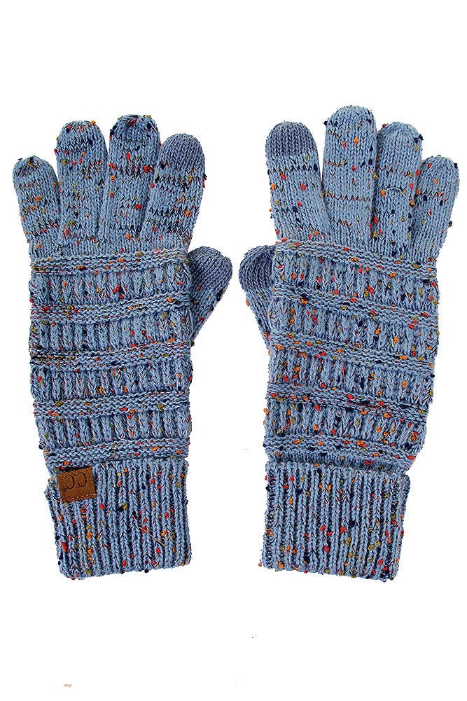 C.C Cable Confetti Smart Tip Gloves: Mint