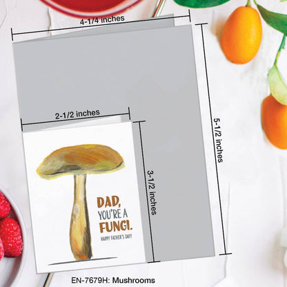 Mushrooms, Greeting Card (7679H): A2 Card