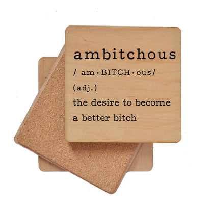 ambitchous - Funny Coasters Small Gift