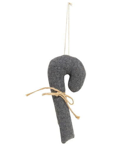 Christmas Plaid Fabric Candy Cane Ornament, 3 Assorted