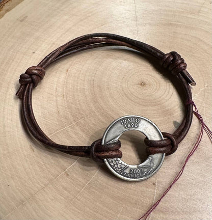 U.S. State Quarter Coin Bracelet: Massachusetts