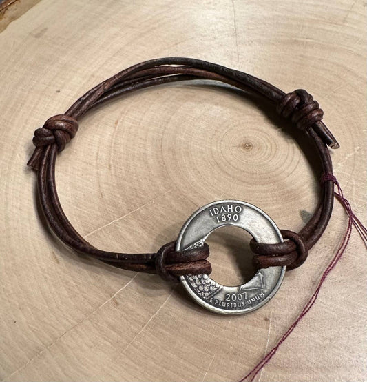 U.S. State Quarter Coin Bracelet: Massachusetts