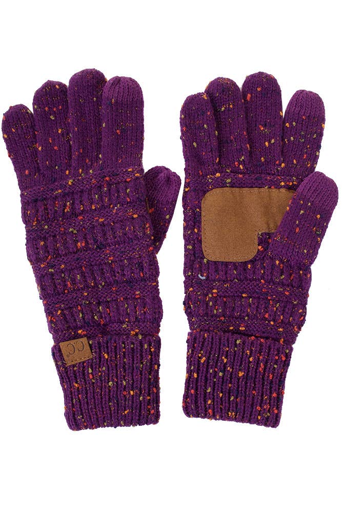 C.C Cable Confetti Smart Tip Gloves: Mint