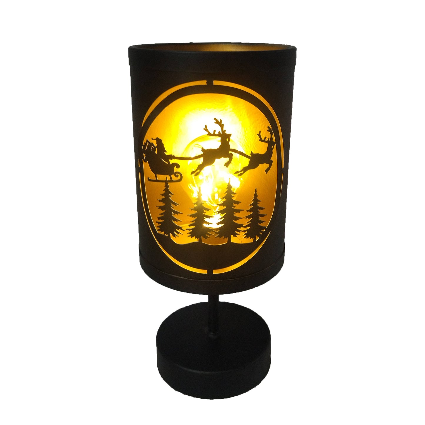 Black and Gold Pedestal Light Can
