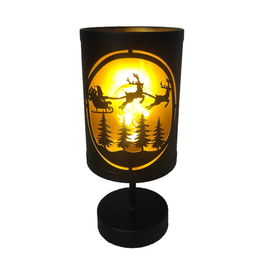 Black and Gold Pedestal Light Can