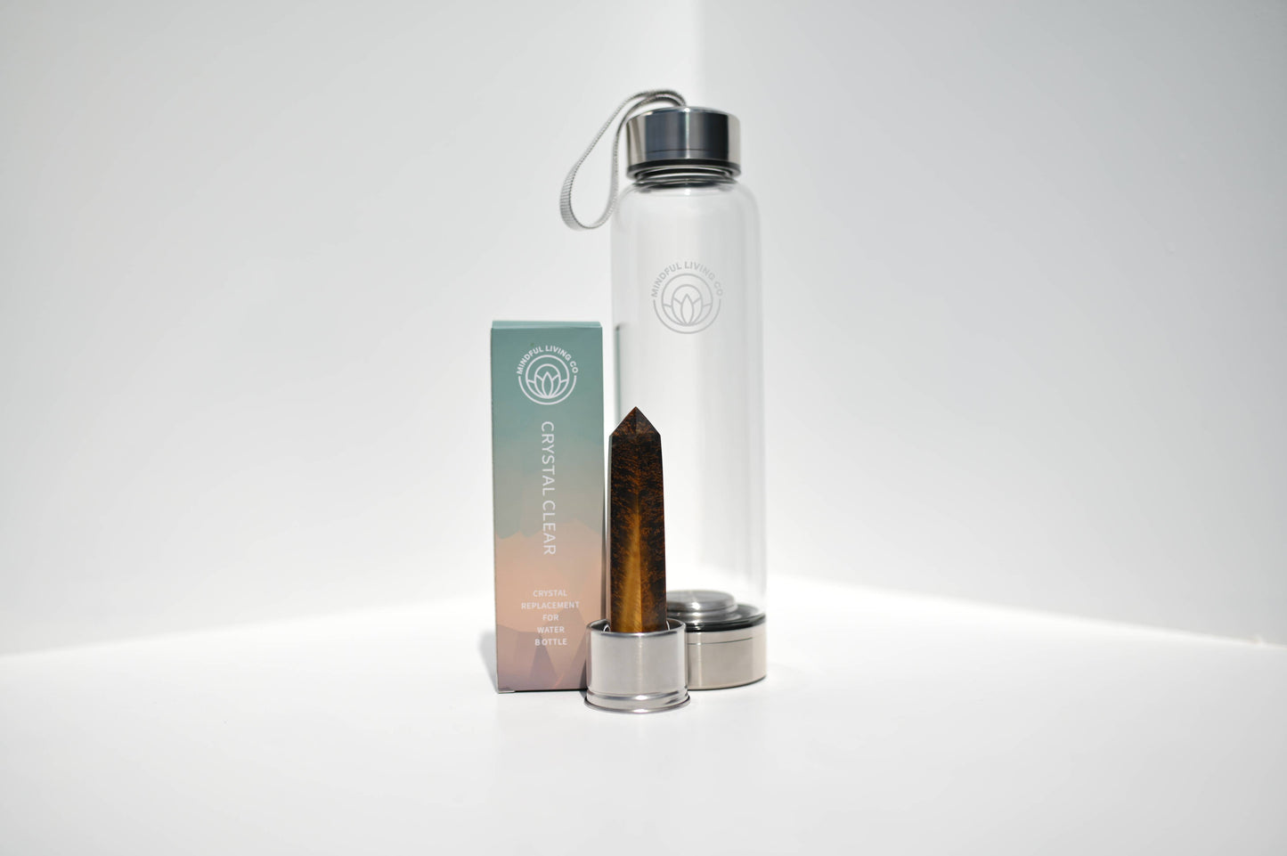 Crystal Clear Wand Water Bottle –  Tiger Eye